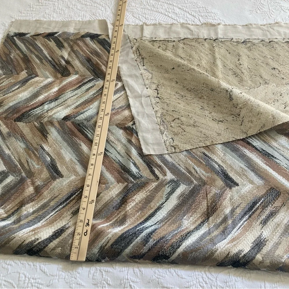 Petroutchka fabric by Casamance luxury upholstery remnant 30”x 55” linen cotton